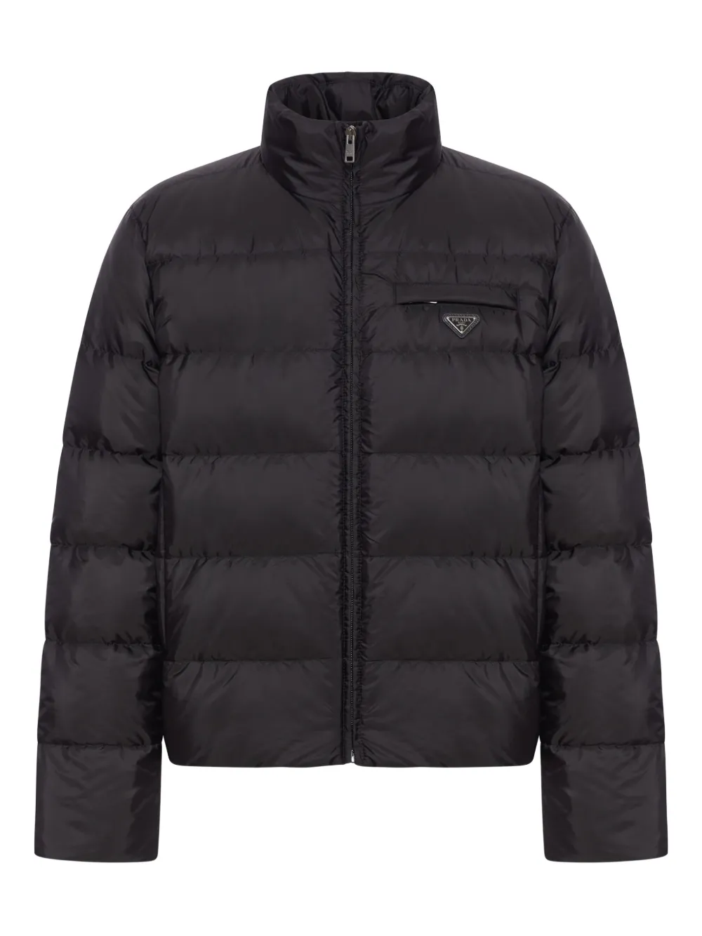Prada Gewatteerd jack met logo Zwart