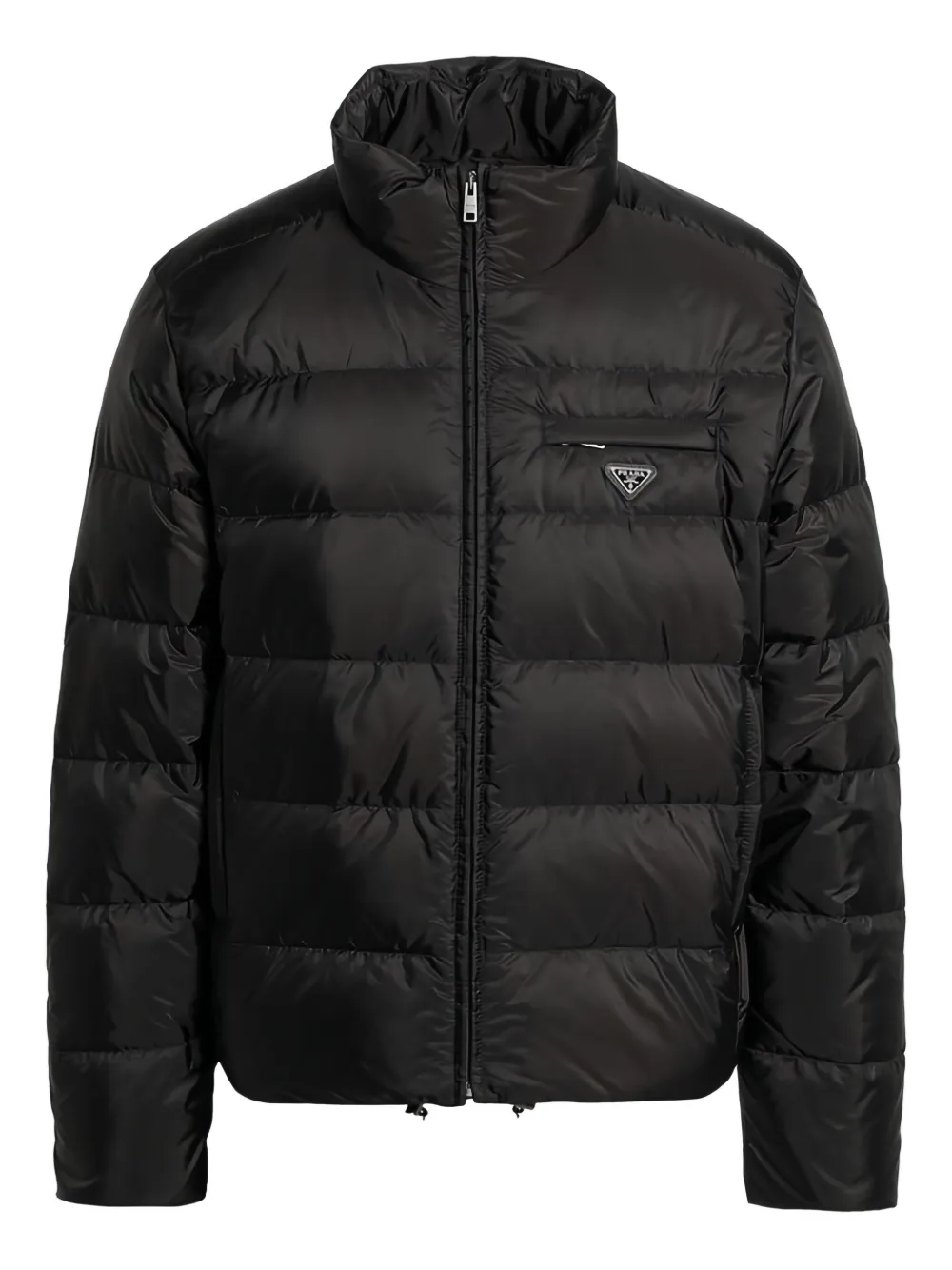 Prada Gewatteerd jack met logo Zwart