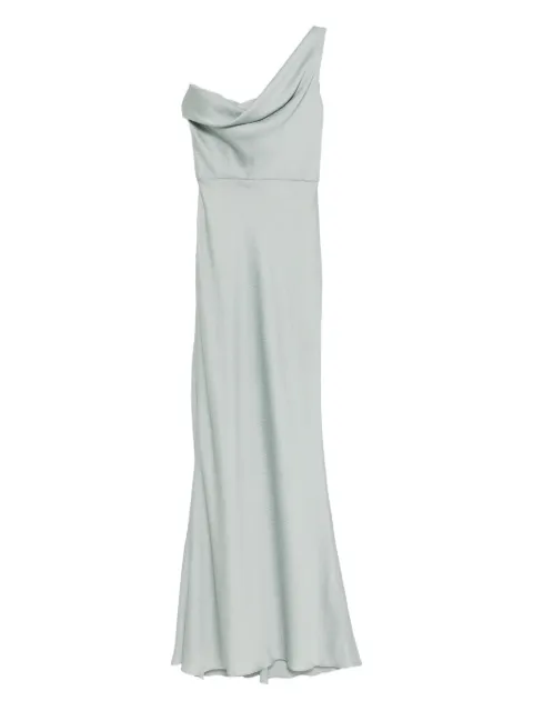 Amsale satin hammered gown