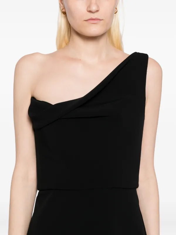 amsale one shoulder bridesmaid dress Mikado One-Shoulder Dress Ivory / 4 main image 1