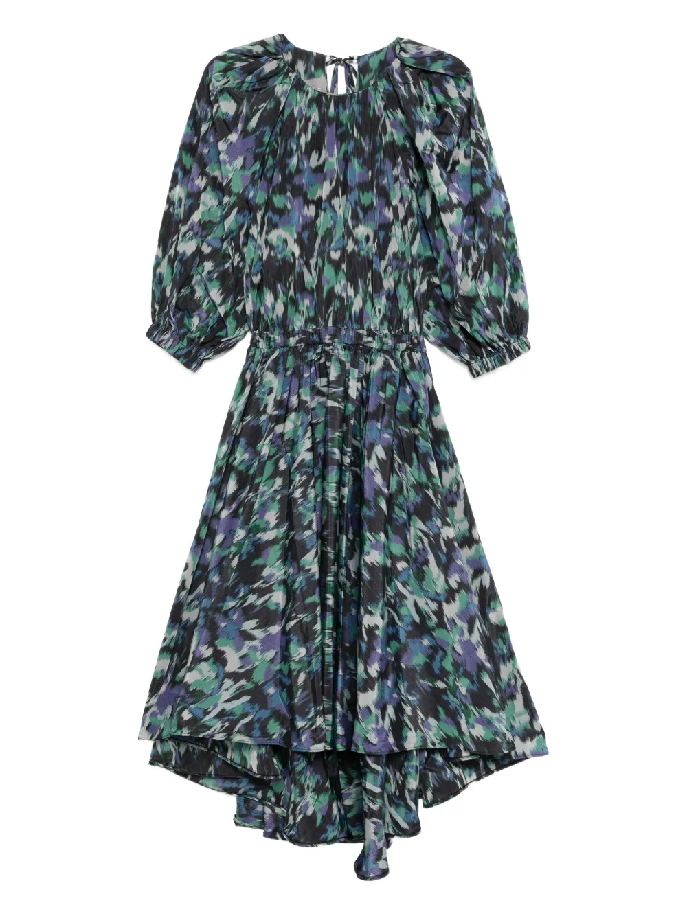 Amsale Printed Dress In Green