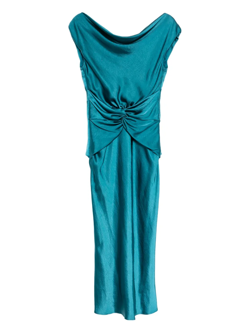 Hammered gathered dress