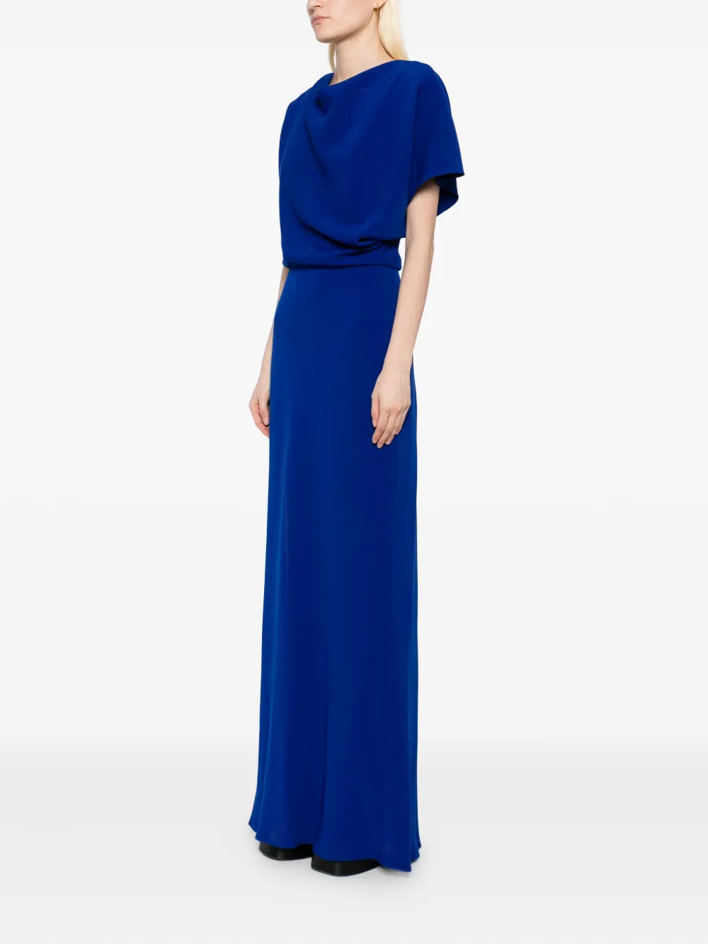 Amsale Crêpe avondjurk Blauw