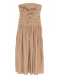 Matteau strapless drop waist dress - Brown