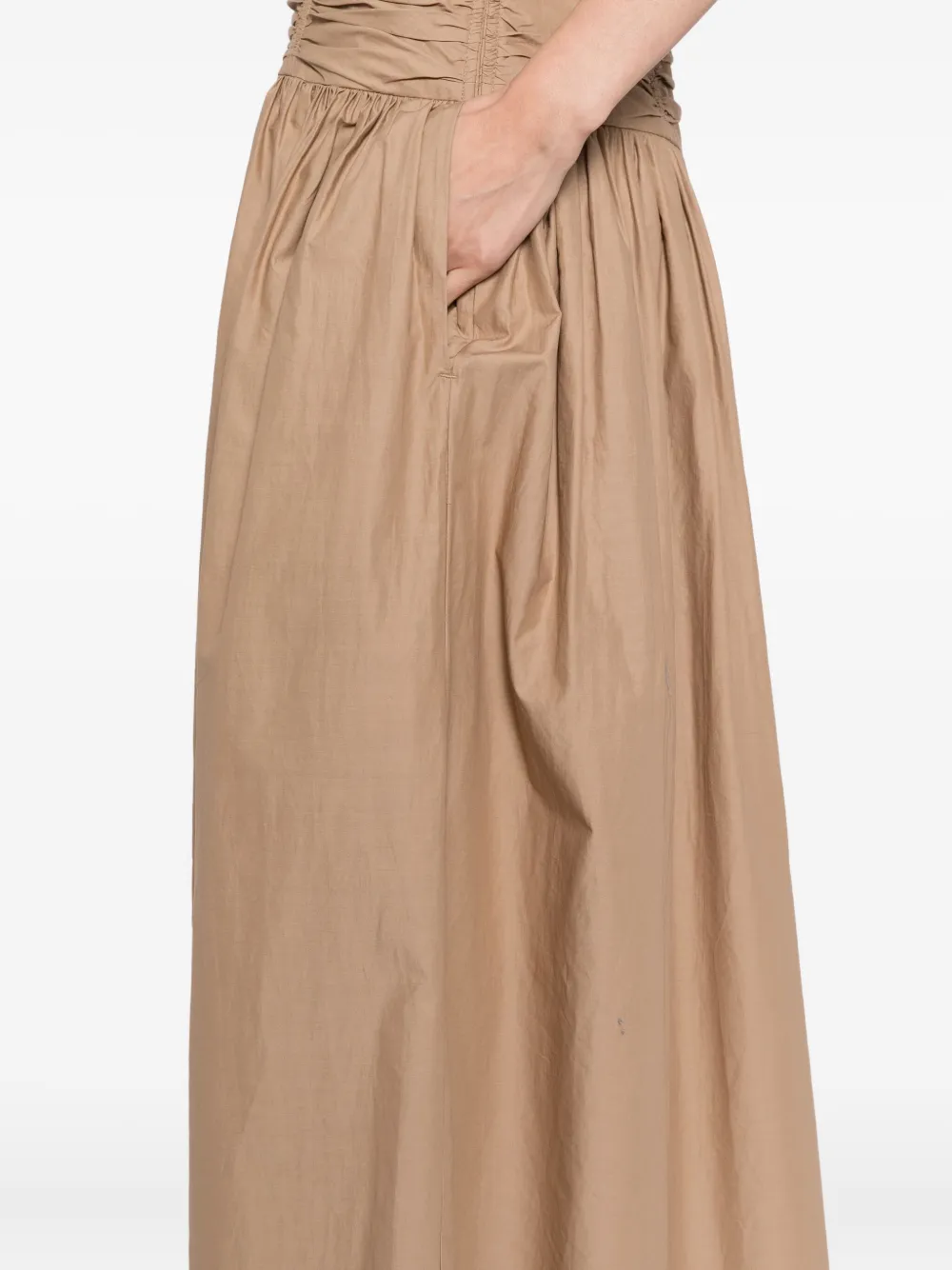 Matteau Strapless jurk met verlaagde taille Bruin
