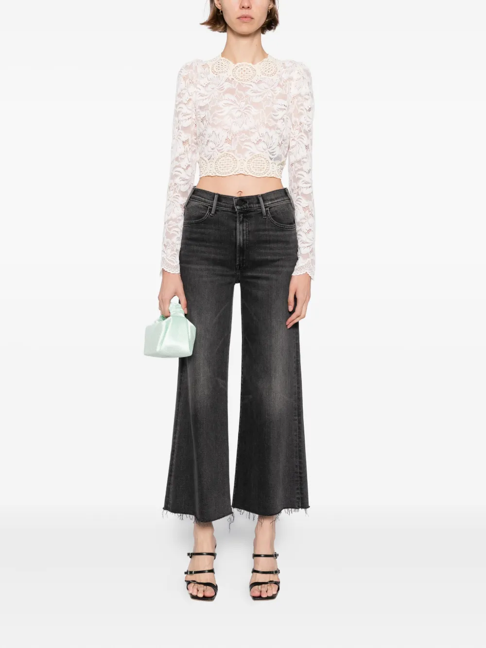 MOTHER The Hustler Roller jeans Grijs