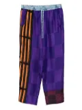 Pierre-Louis Mascia striped checked silk trousers - Purple