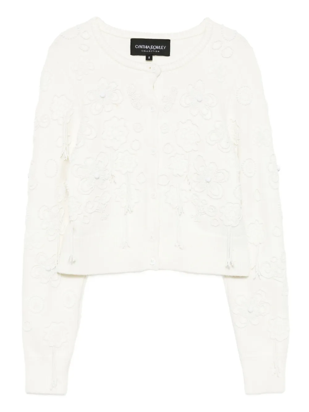 Cynthia Rowley Cardigan Paloma Shrunken - Bianco