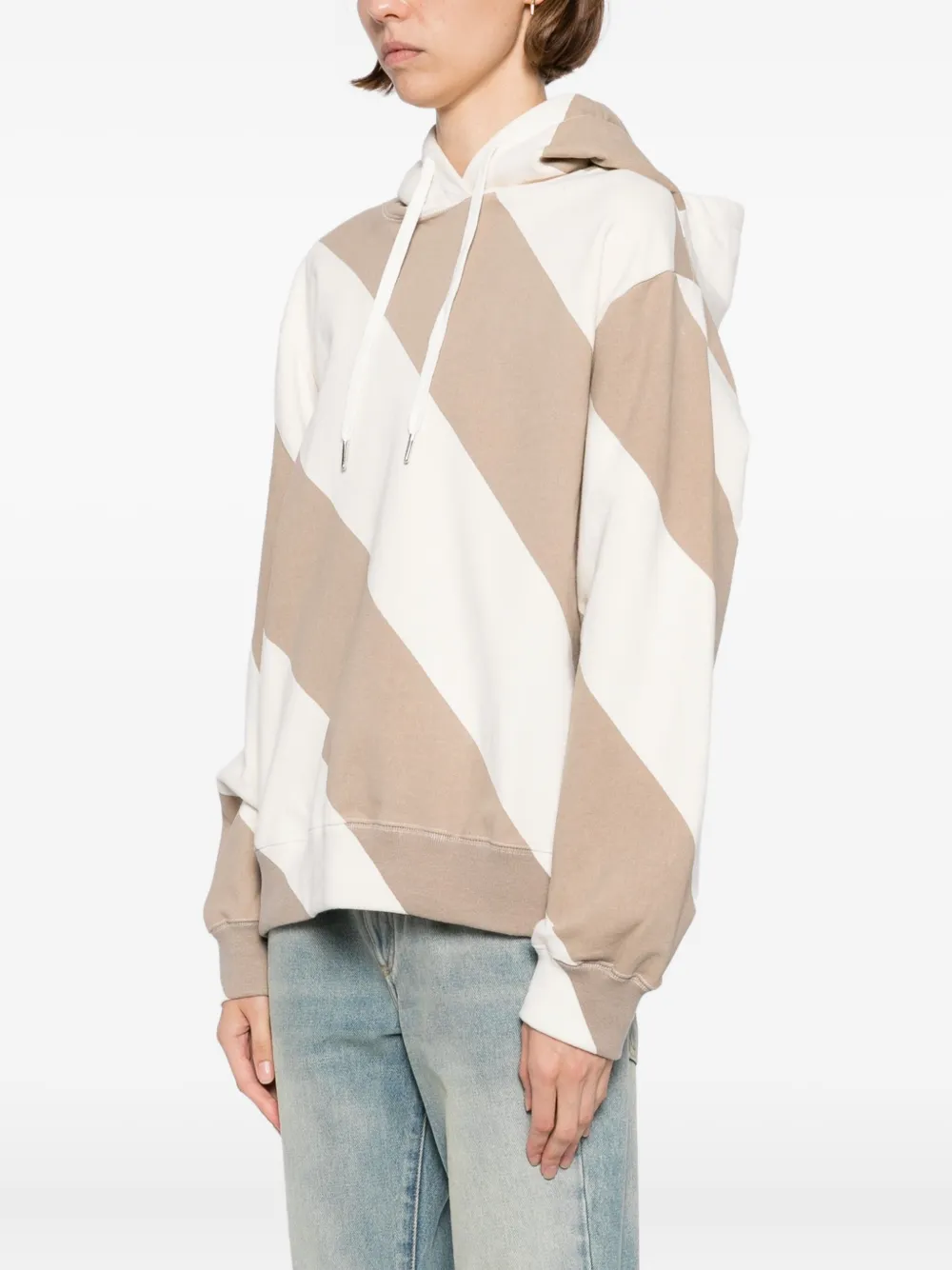 Cynthia Rowley Drew gestreepte hoodie Beige