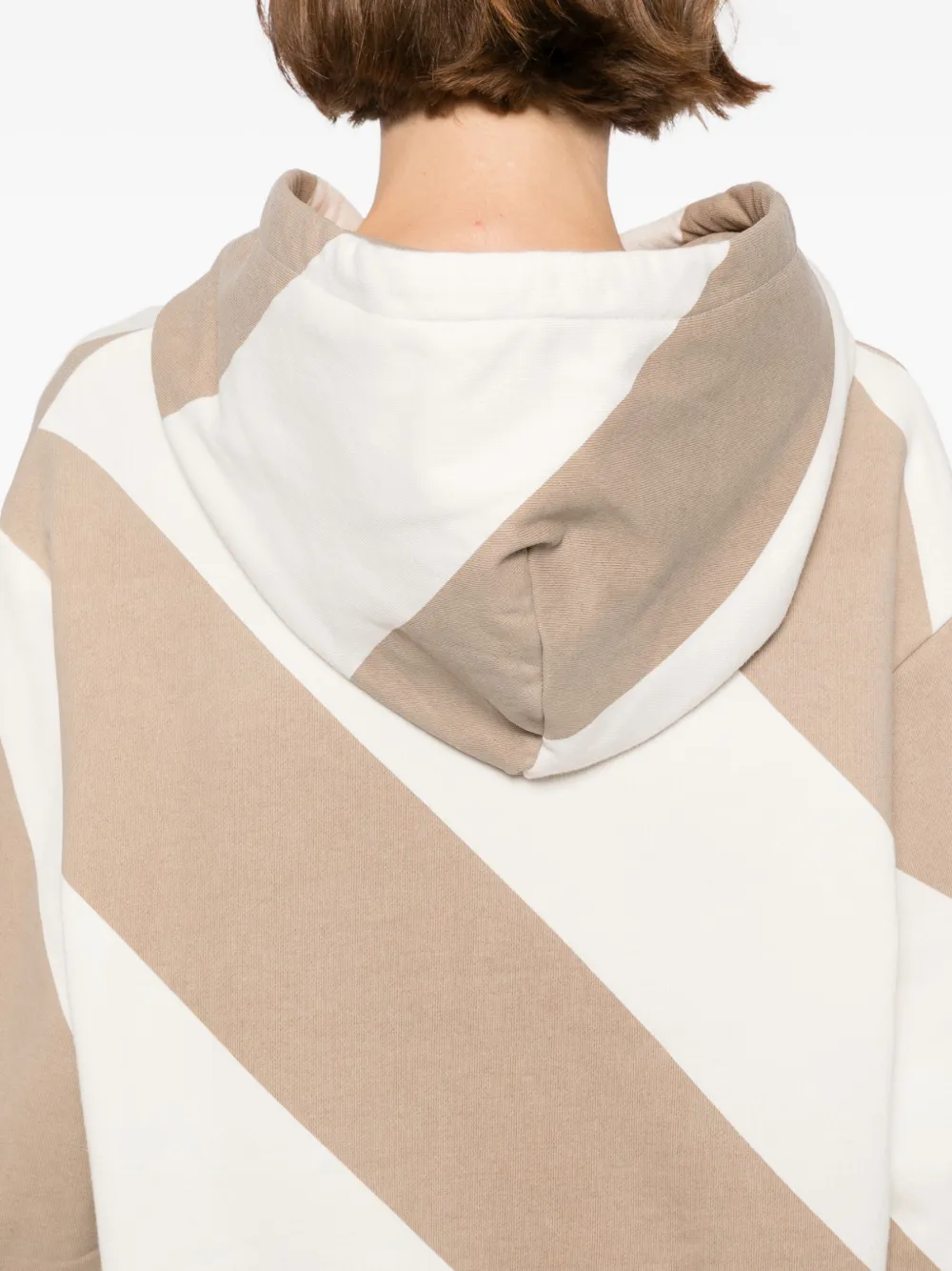 Cynthia Rowley Drew gestreepte hoodie Beige