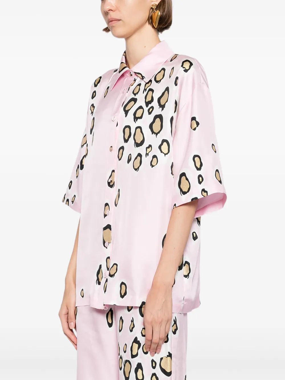 Cynthia Rowley Amalfi Camp blouse Roze