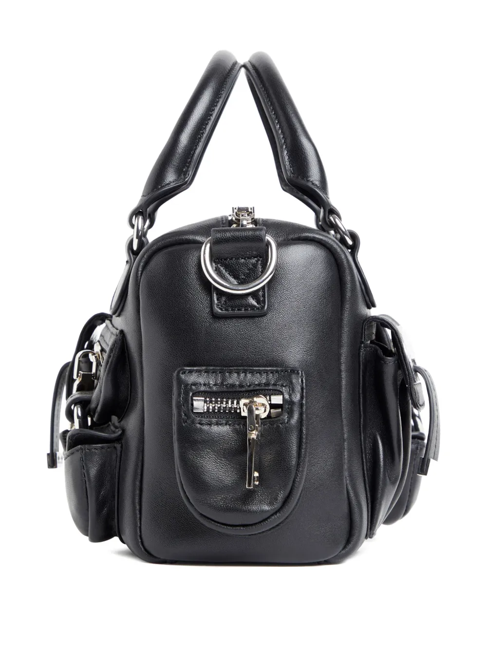 Cynthia Rowley Leren cargo shopper Zwart