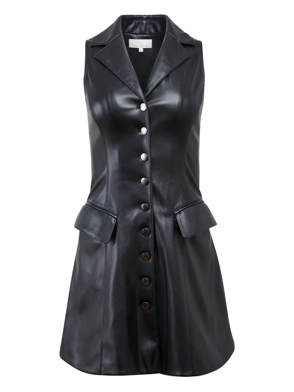 Fleur Du Mal Harley button-front pocket mini dress | Black | Image 1