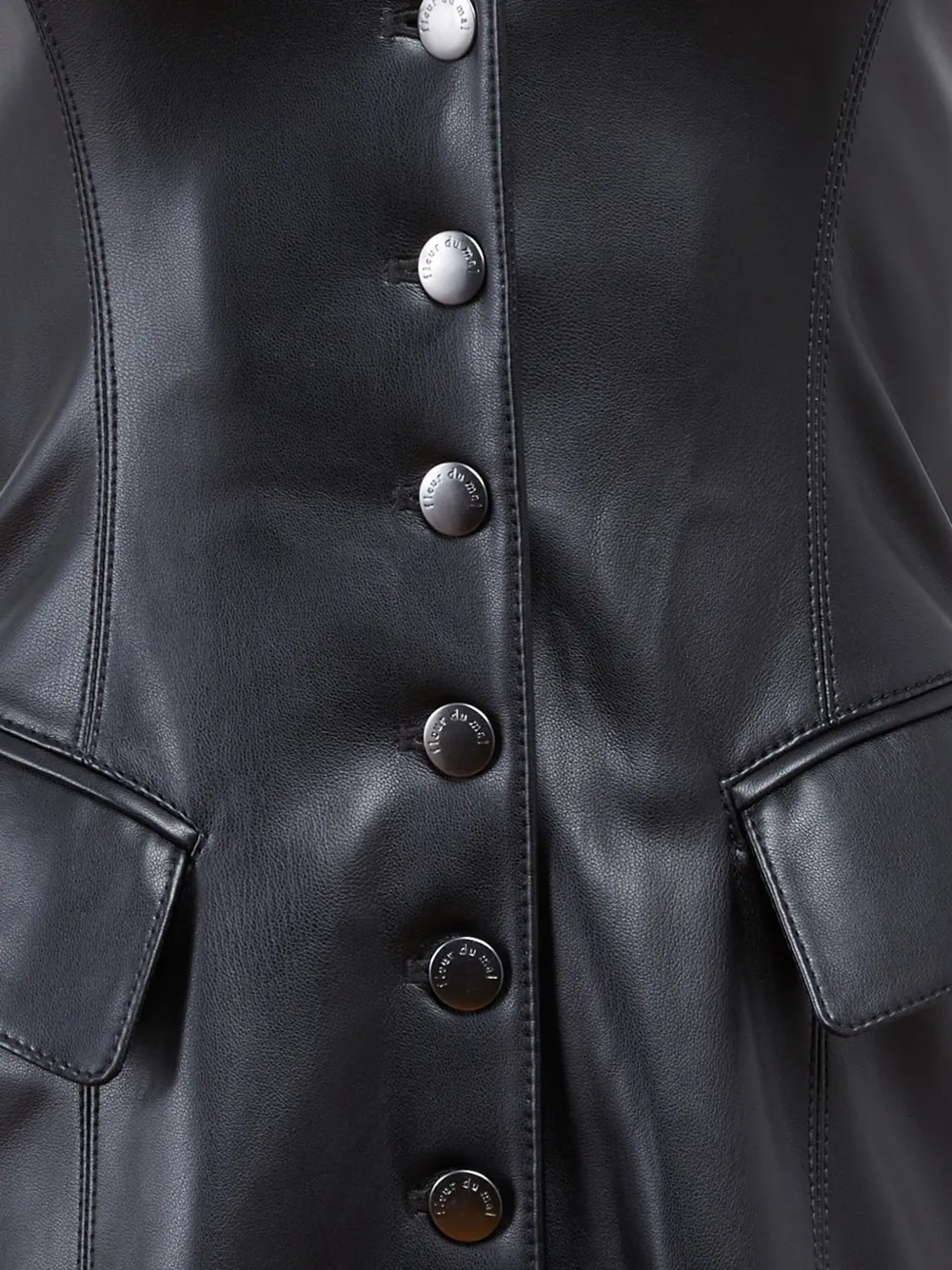 Fleur Du Mal Harley mini-jurk met zak aan de voorkant - Zwart