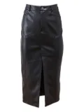 Fleur Du Mal Harley split-front faux-leather skirt - Black