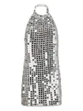 Retrofete sequinned halterneck dress - Silver