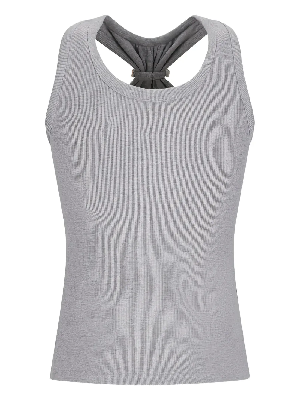 crystal-embellished ribbed top