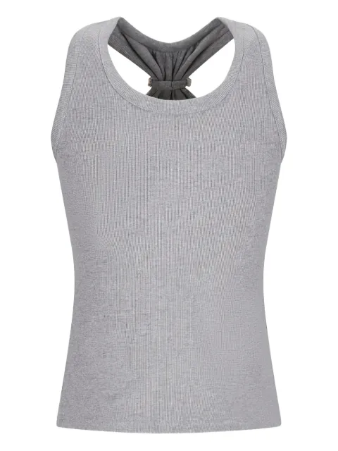 David Koma crystal-embellished ribbed top