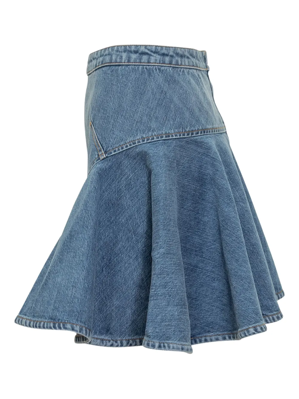 Givenchy denim flared short A-line skirt Blauw