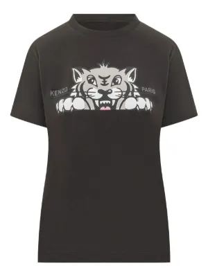 Kenzo Pre-Owned タイガープリント Tシャツ | ブラック | FARFETCH JP