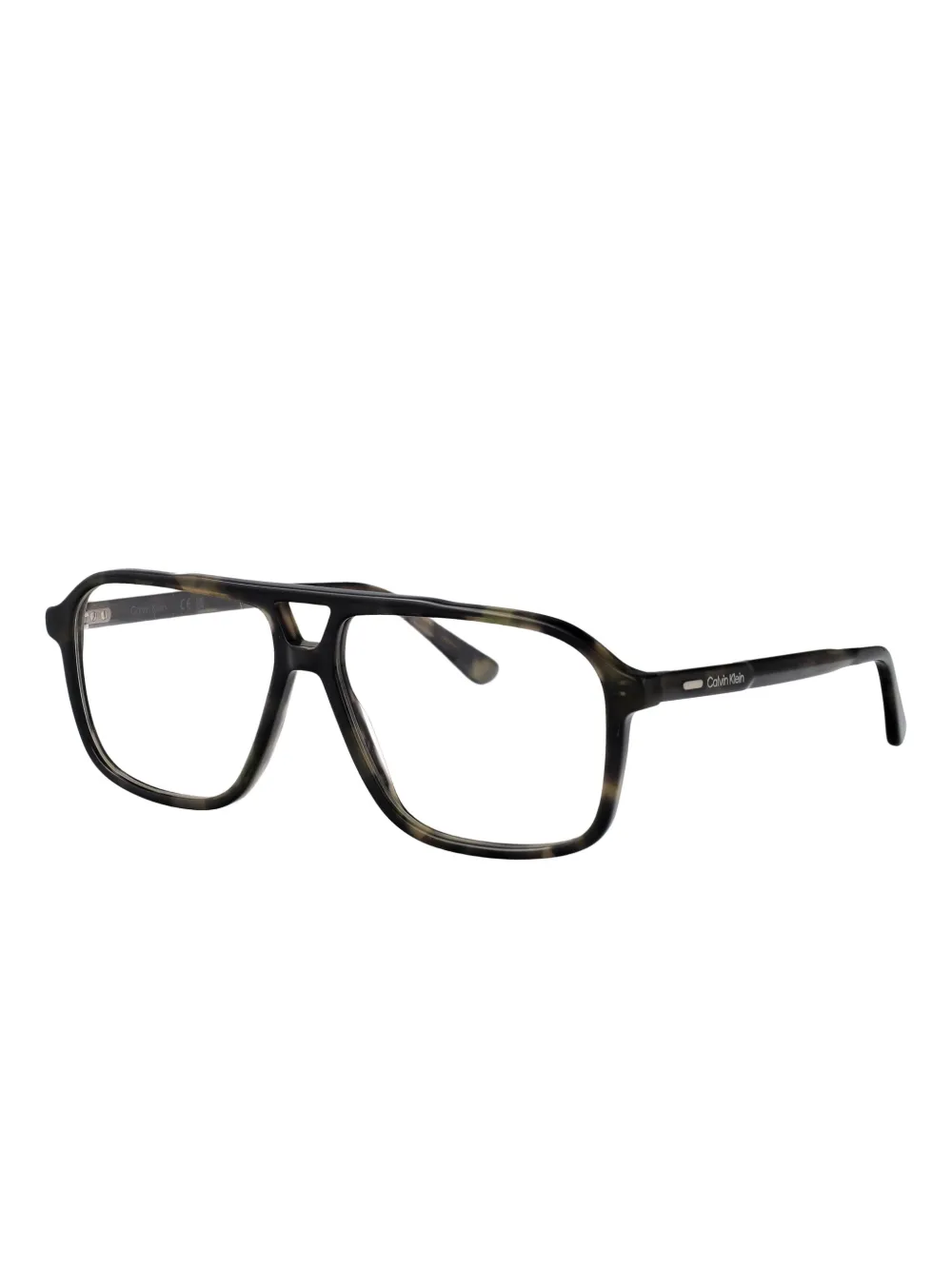 Calvin Klein tortoiseshell-pattern glasses | Green | Image 1