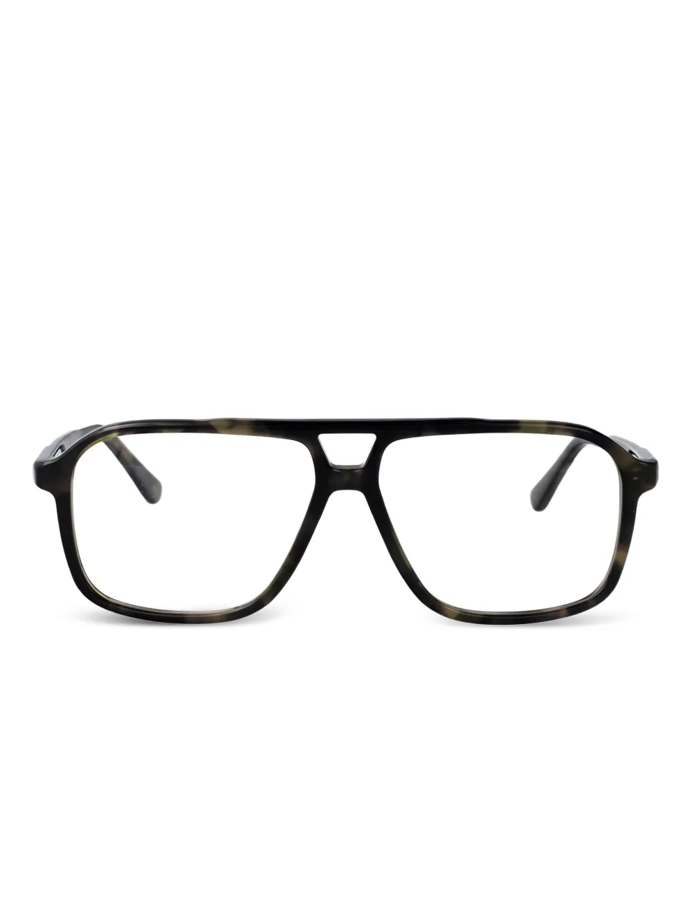 Calvin Klein tortoiseshell-pattern glasses | Green | Image 1
