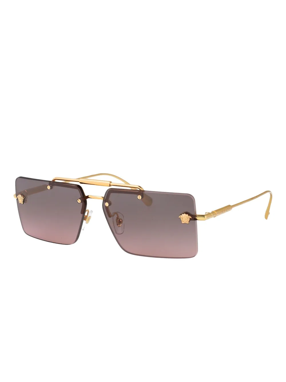 Versace Eyewear Zonnebril met vierkant montuur Goud