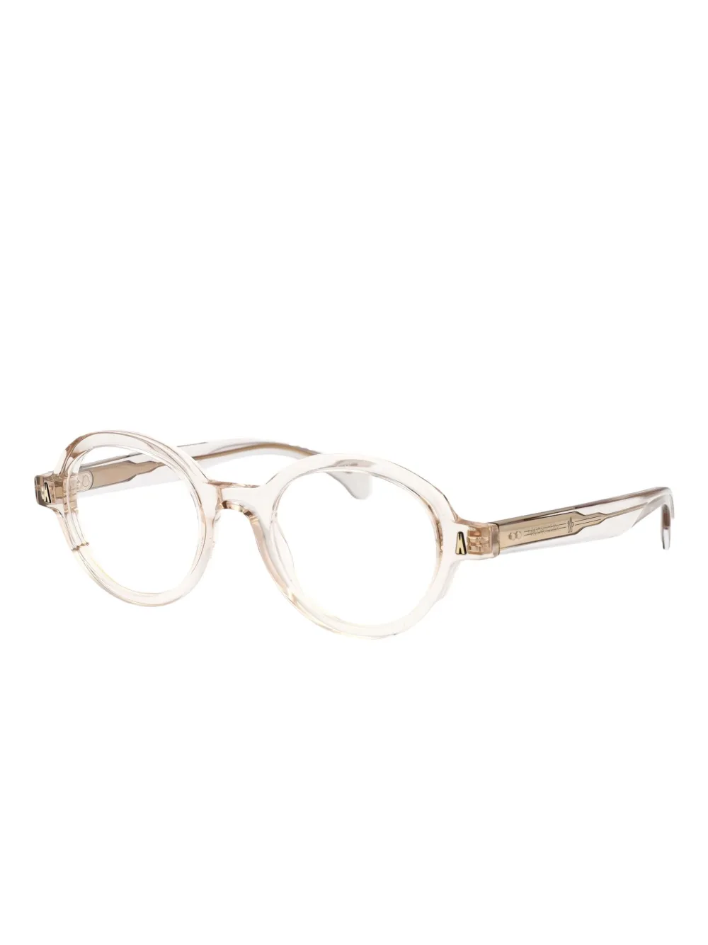 Moncler Eyewear Bril met ovaal montuur Wit