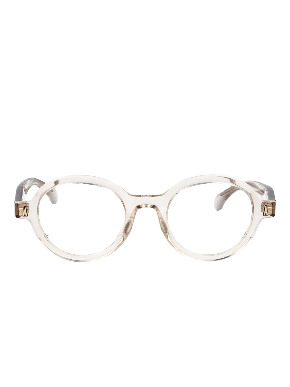 Moncler Eyewear Bril met ovaal montuur Wit