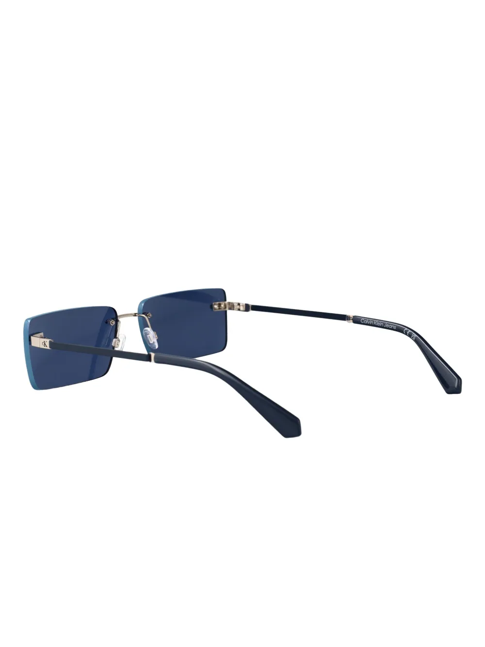 Calvin Klein Jeans Zonnebril met rechthoekig montuur Blauw