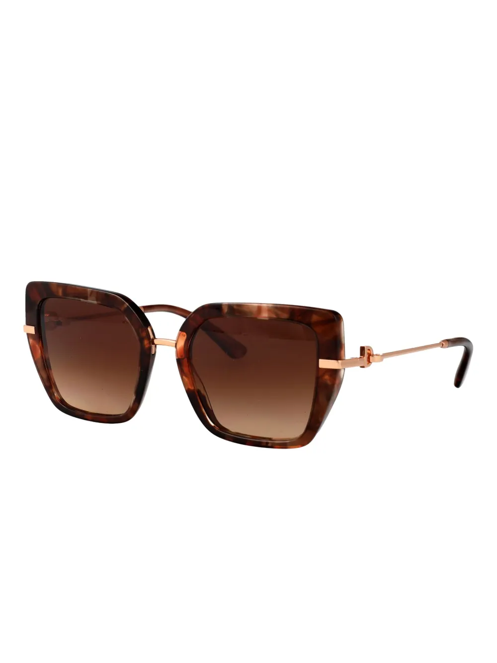 Dolce & Gabbana Eyewear Zonnebril met schildpadschild-design Bruin