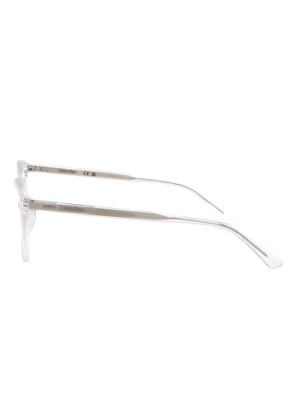 Calvin Klein Bril met rond montuur Wit