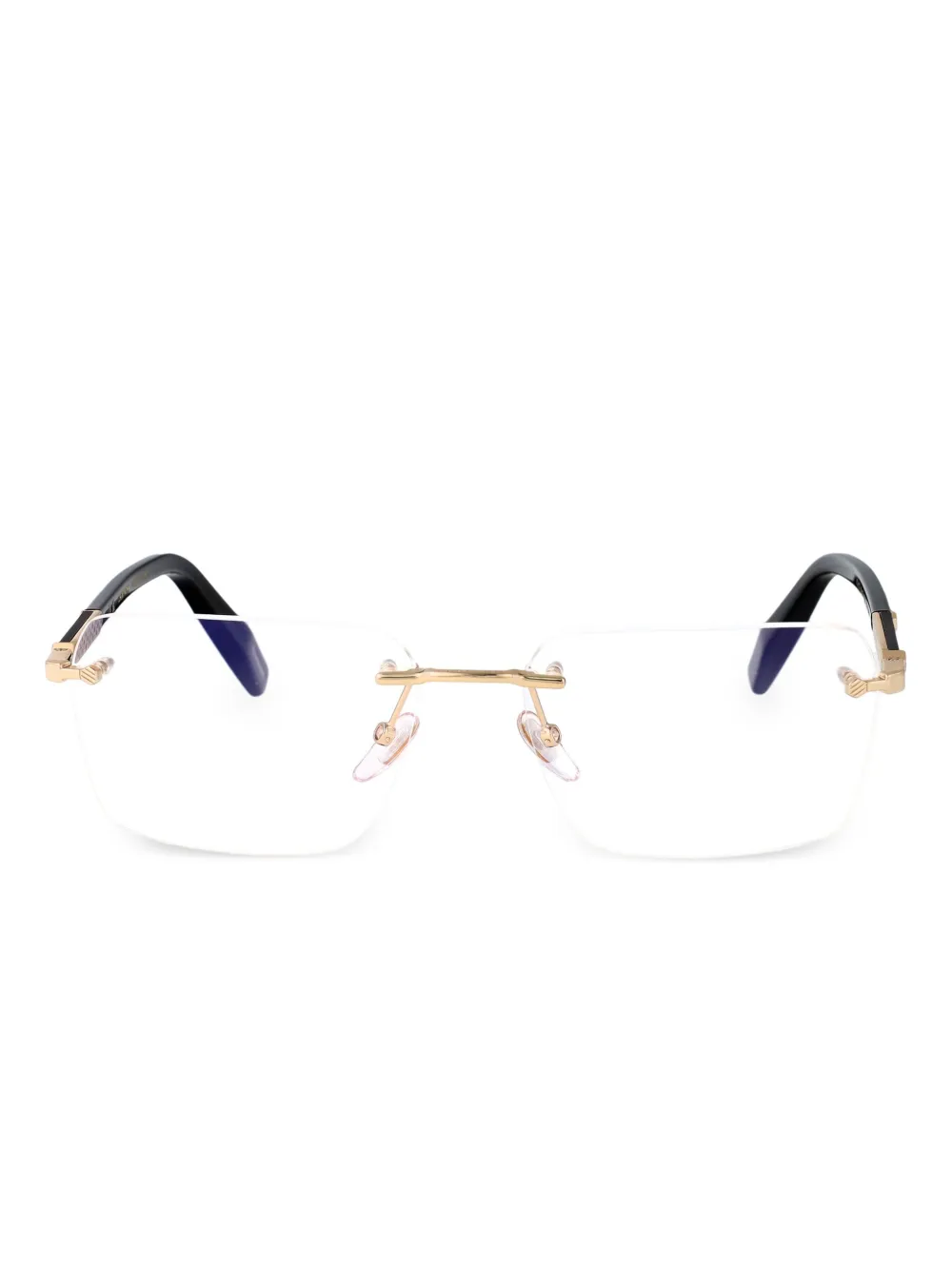 Chopard Eyewear スクエア眼鏡フレーム - ゴールドトーン Chopard Eyewear スクエア眼鏡フレーム - ゴールドトーン