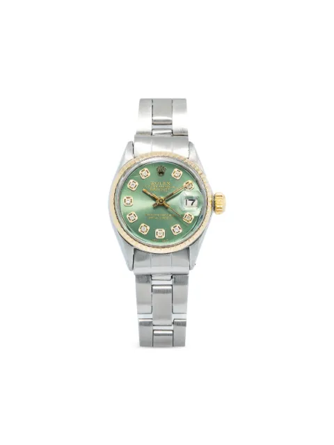 Rolex pre-owned Datejust Green Dial 26mm