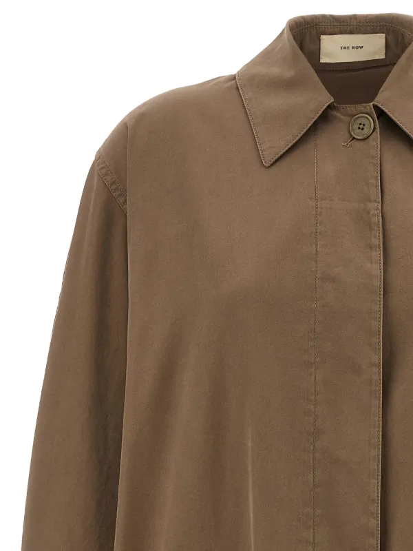 【関税&送料込】The Row Cappotto The Row concealed-button Cape Coat | Brown | FARFETCH
