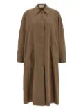 The Row concealed-button cape coat - Brown