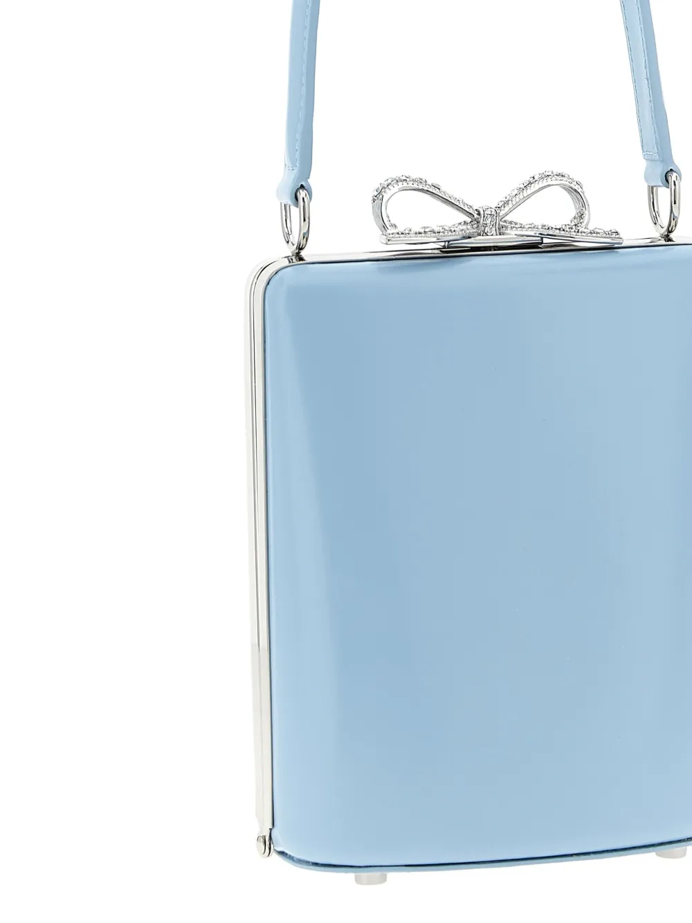 Self-Portrait Shopper met strik van stras Blauw