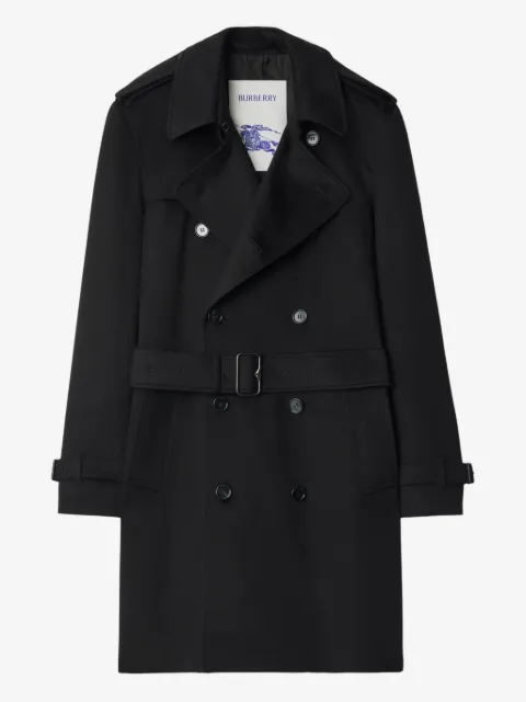 Burberry gabardina con doble botonadura y cinturón