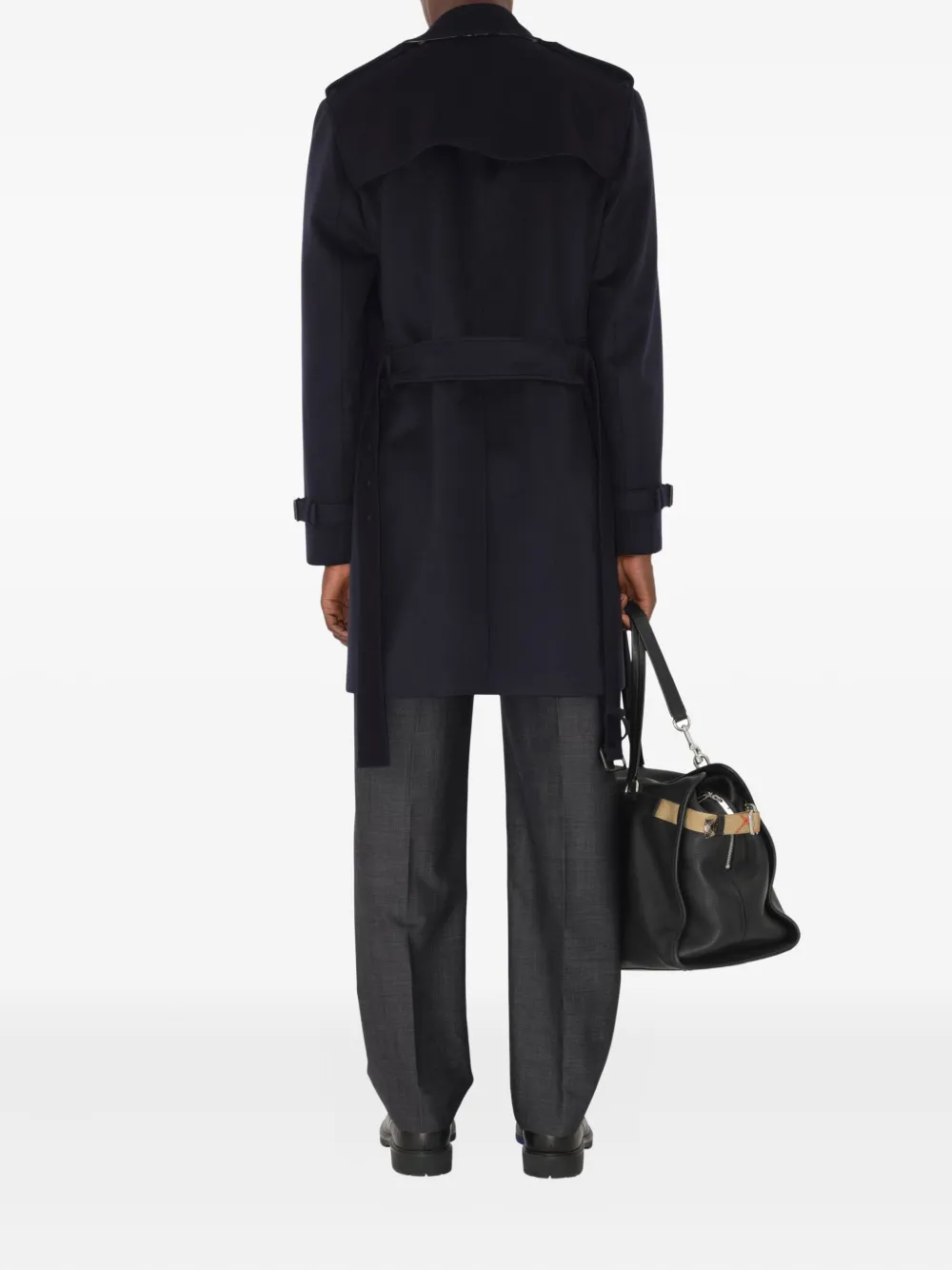Burberry belted trench coat Blauw