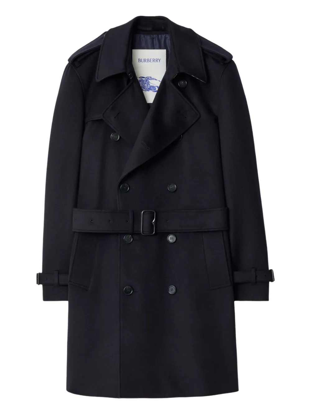 Burberry belted trench coat Blauw