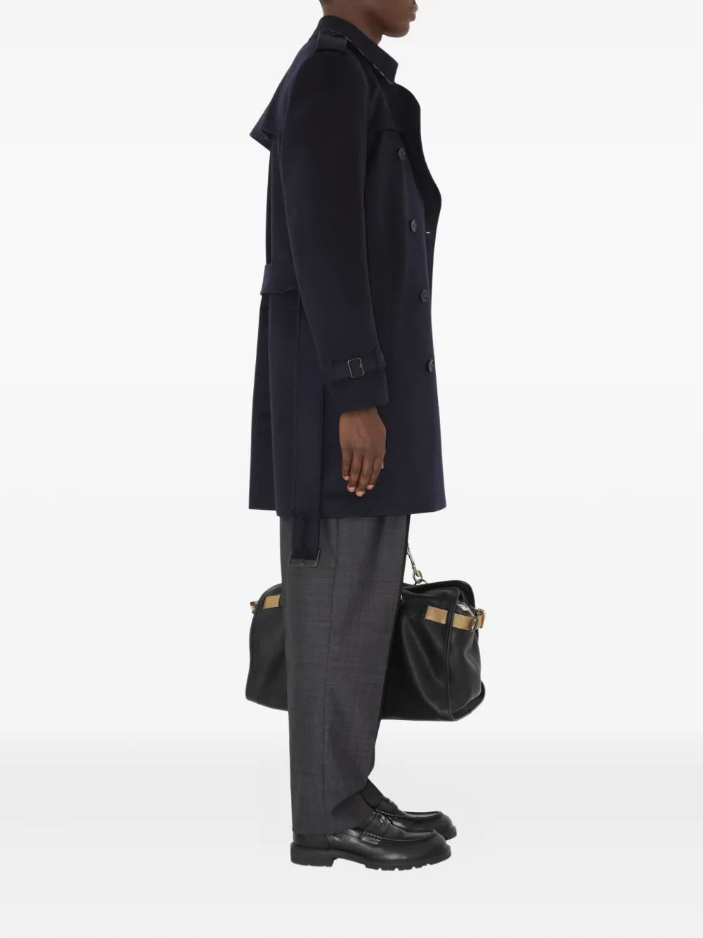 Burberry belted trench coat Blauw