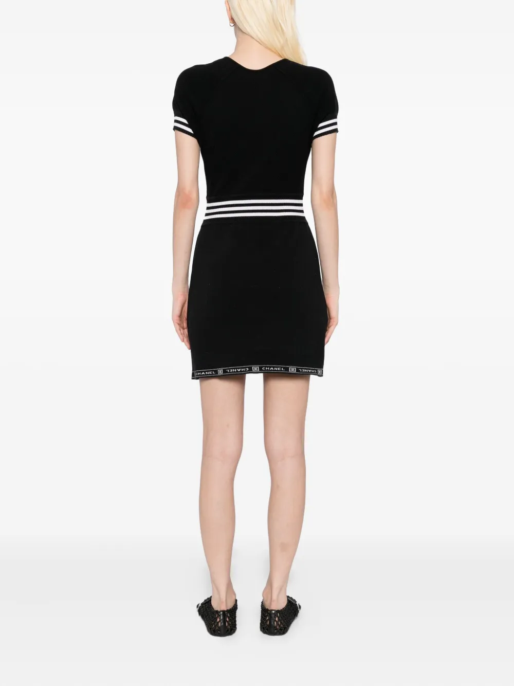 Pre-owned Chanel 2004 Sport Line Dress In Black