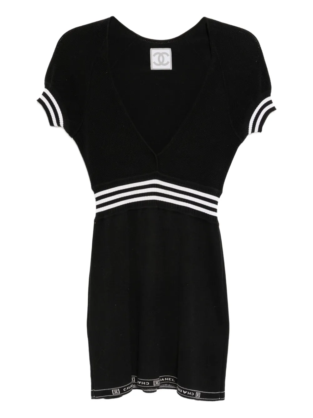 Pre-owned Chanel 2004 Sport Line Dress In Black