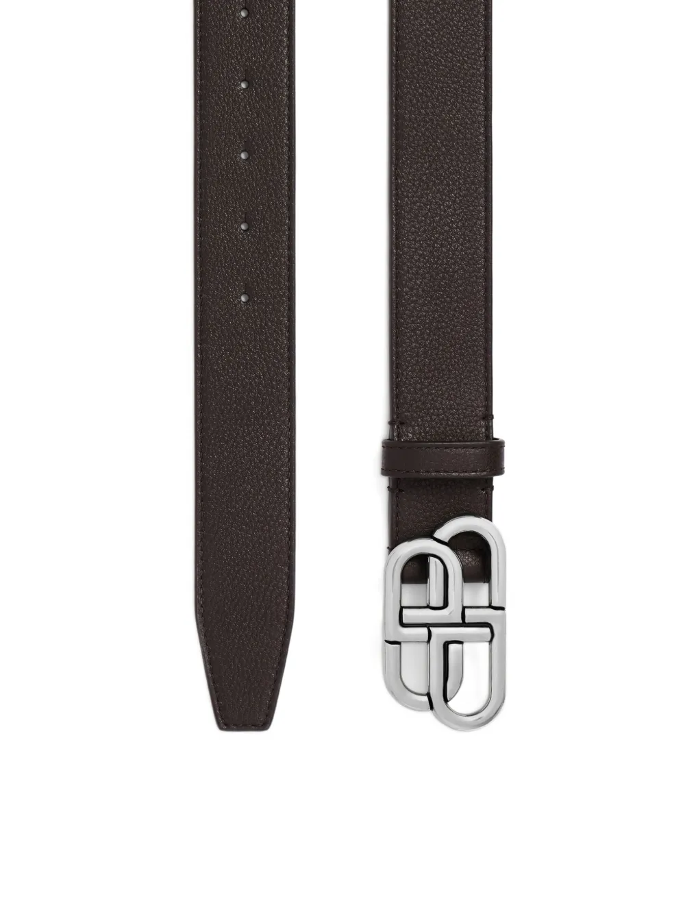 Balenciaga BB-buckle belt - Bruin