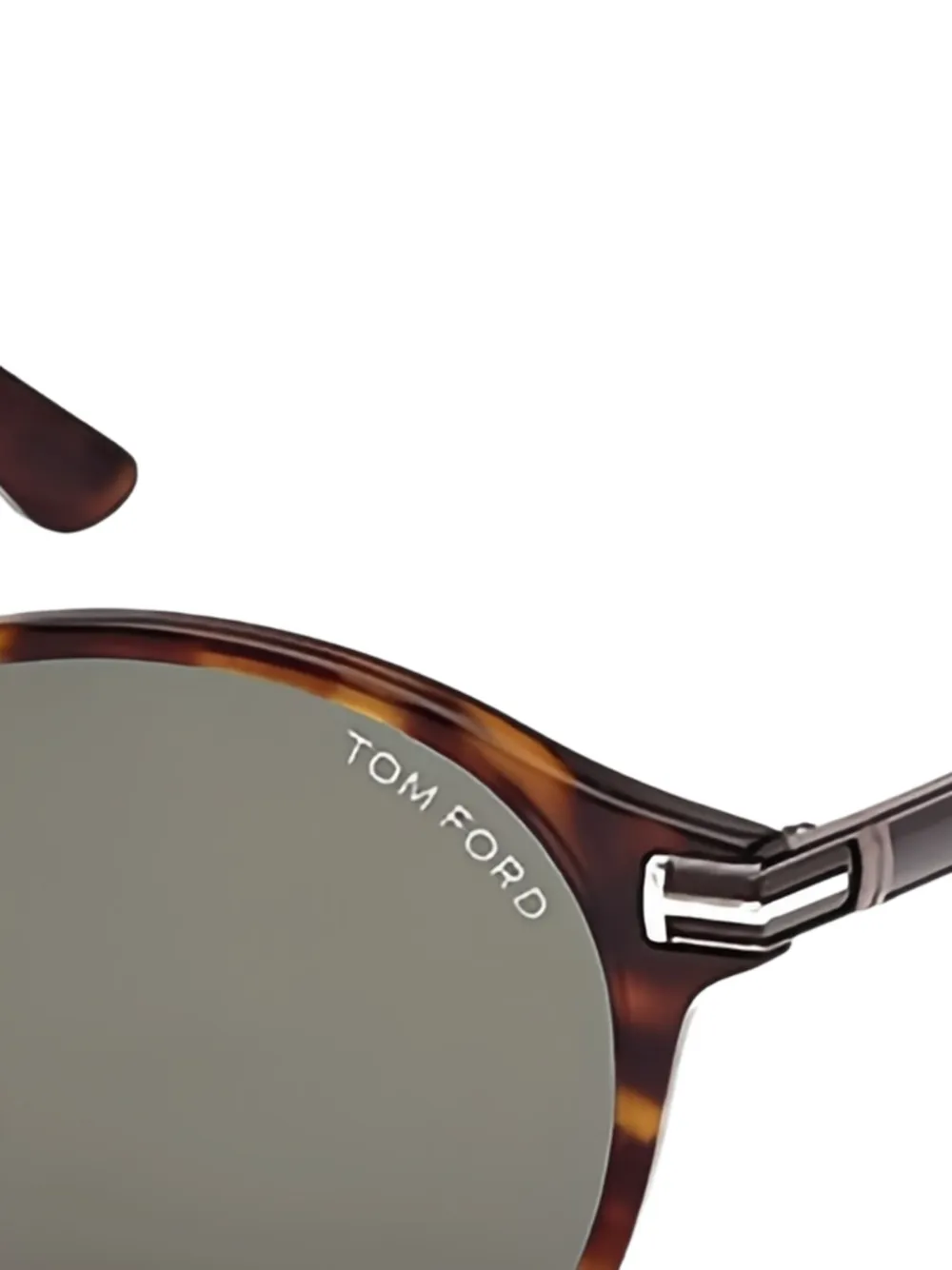 TOM FORD Eyewear Araki zonnebril met rond montuur Bruin