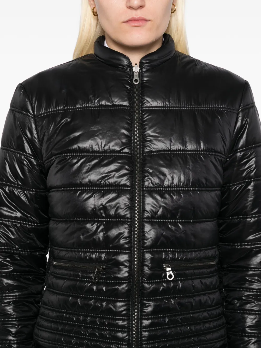 Pre-owned Chanel 2011-2012 Zip Up Reversible Jacket In Black