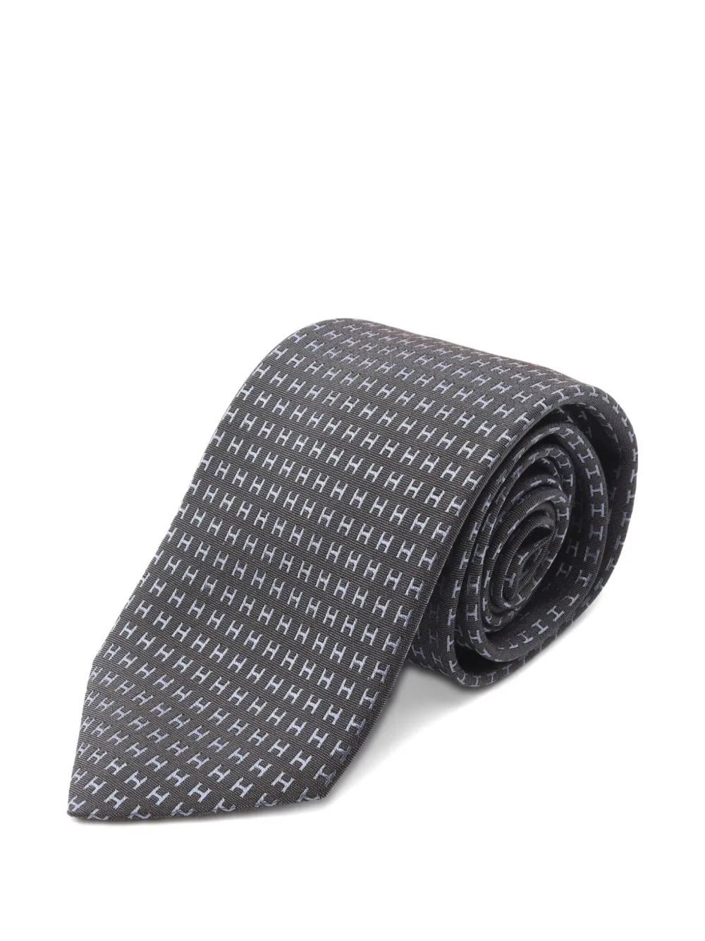 Hermès Pre-Owned 2021 H pattern silk tie | Blue | Image 1