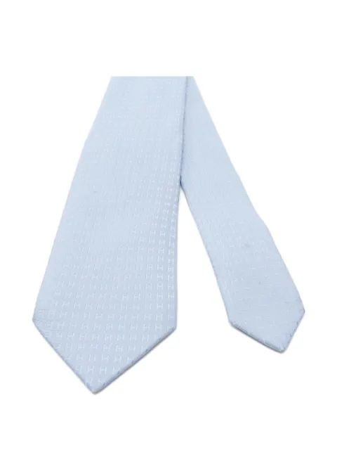 Hermès Pre-Owned 2021 monogram-jacquard silk tie
