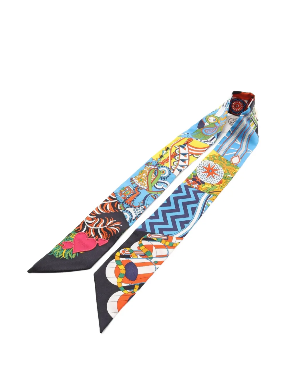 Hermès Pre-Owned 2021 De l'Ombrelle aux Duels Vieux ribbon scarf | Image 2