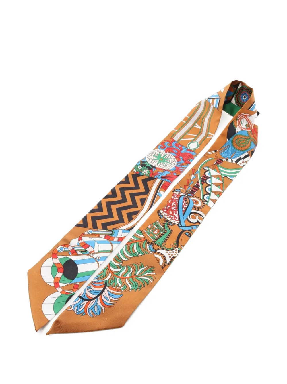 Hermès Pre-Owned 2021 De l'Ombrelle aux Duels Vieux ribbon scarf | Image 2